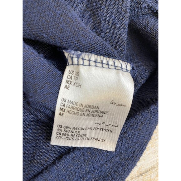 IDEOLOGY Active Women's Blue Heathered Cozy Knit Hoodie Size XS Thumb Holes - Picture 9 of 9